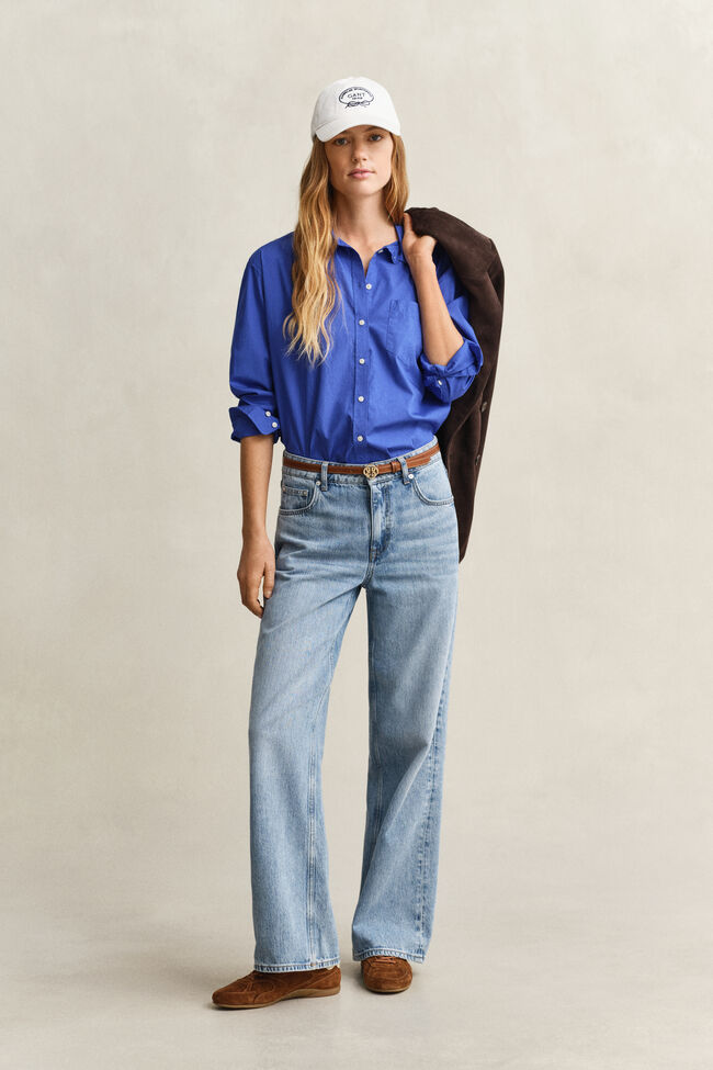 Relaxed fit klassisk poplinskjorta