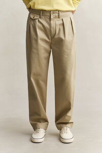 Relaxed fit chinos i bomullstwill