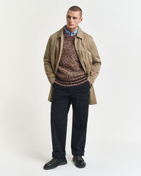 Rundhalsad tr&ouml;ja i melerat garn