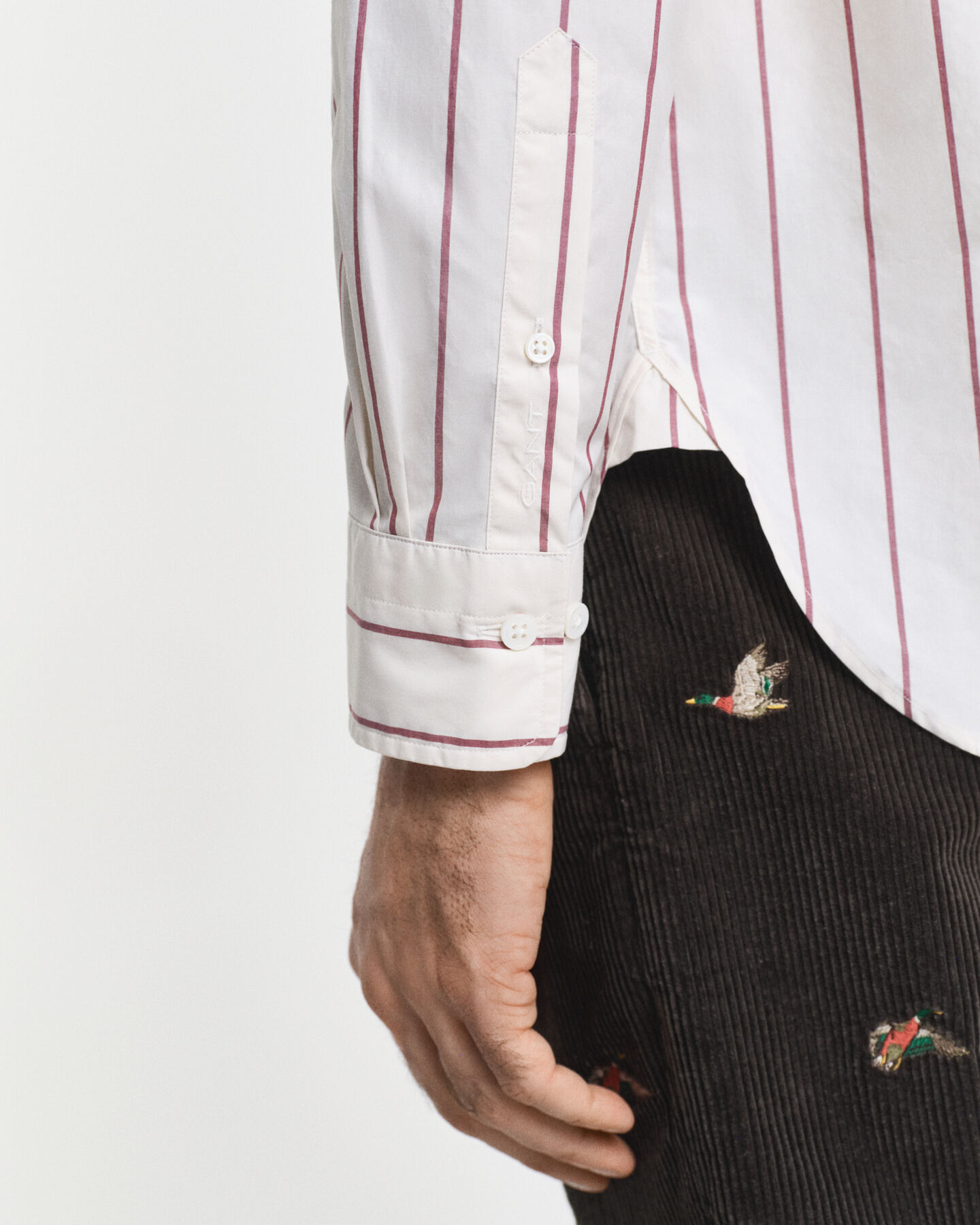 Relaxed fit Heritage randig poplinskjorta