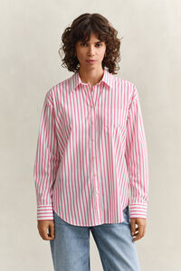 Relaxed fit klassisk randig poplinskjorta