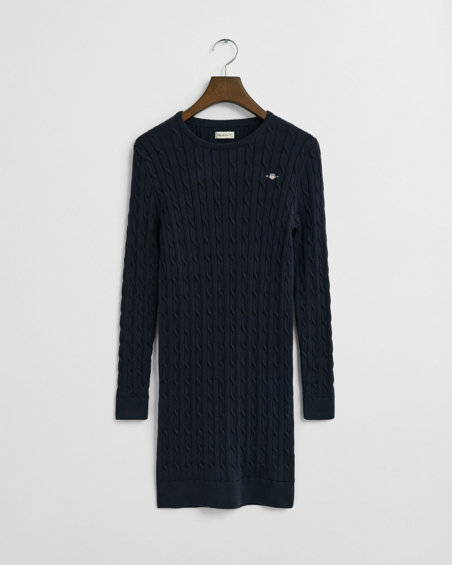 Teen Girls kabelstickad kl&auml;nning i bomullsstretch