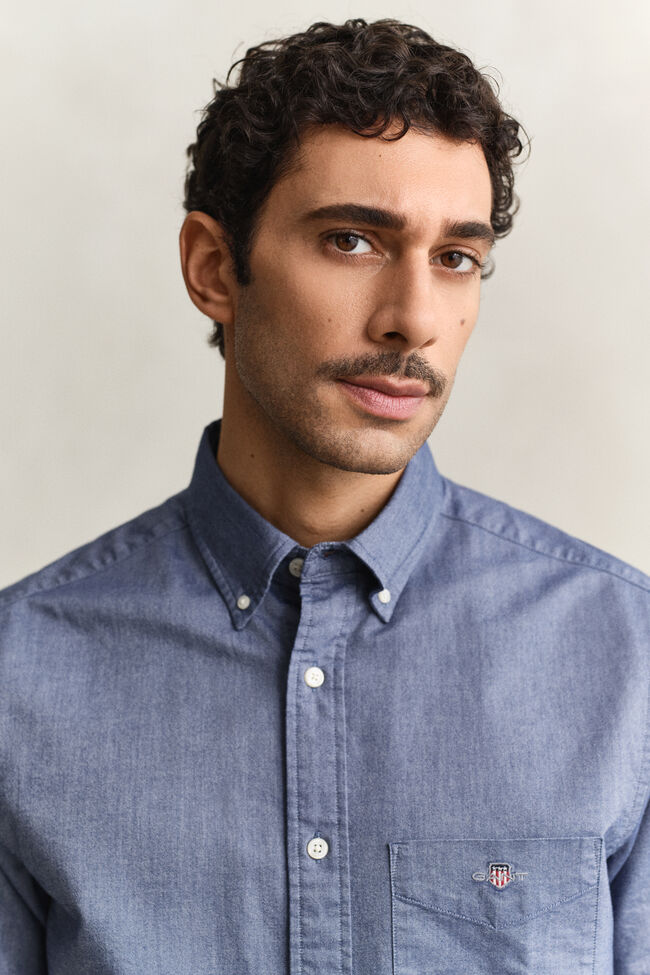 Klassisk kort&auml;rmad oxfordskjorta