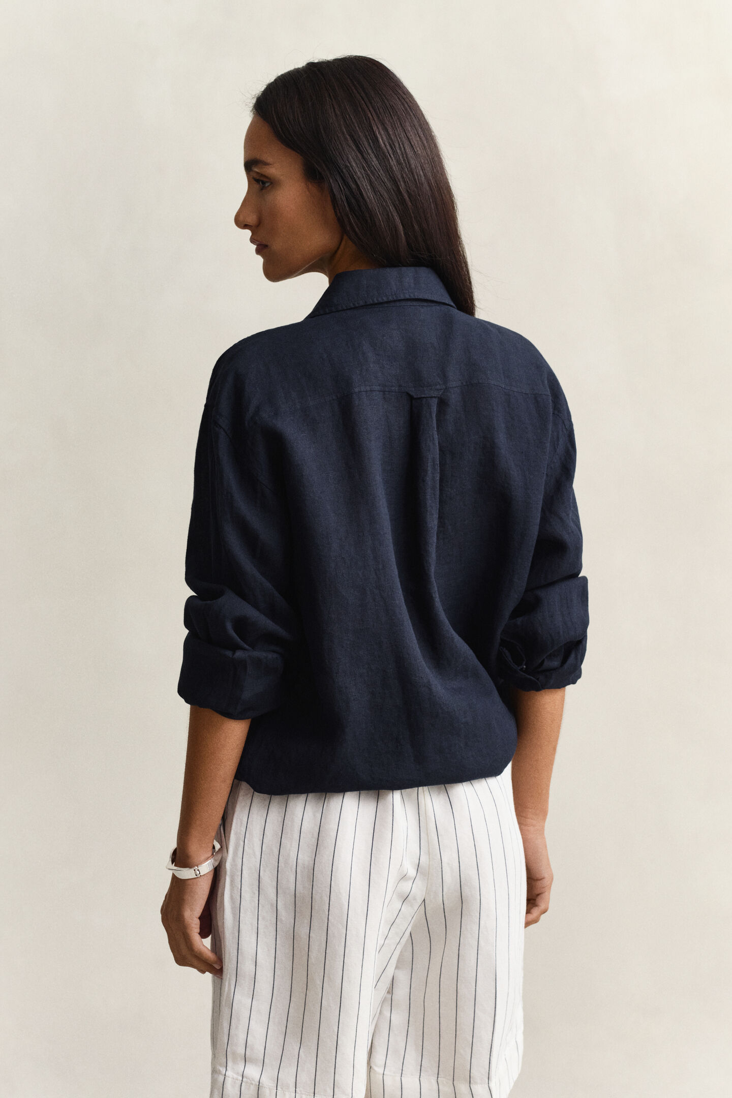 Relaxed fit linneskjorta