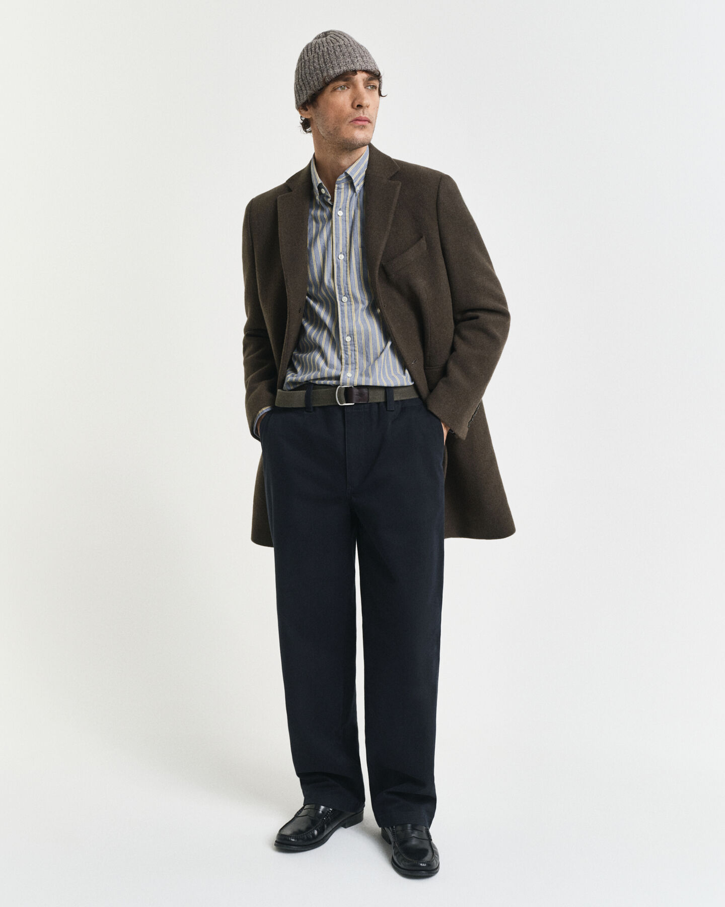 Regular fit randig poplinskjorta fr&aring;n arkivet