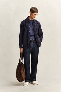 Kort&auml;rmad tr&ouml;ja i grovspunnen bomullsblandning