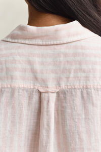 Relaxed fit randig linneskjorta