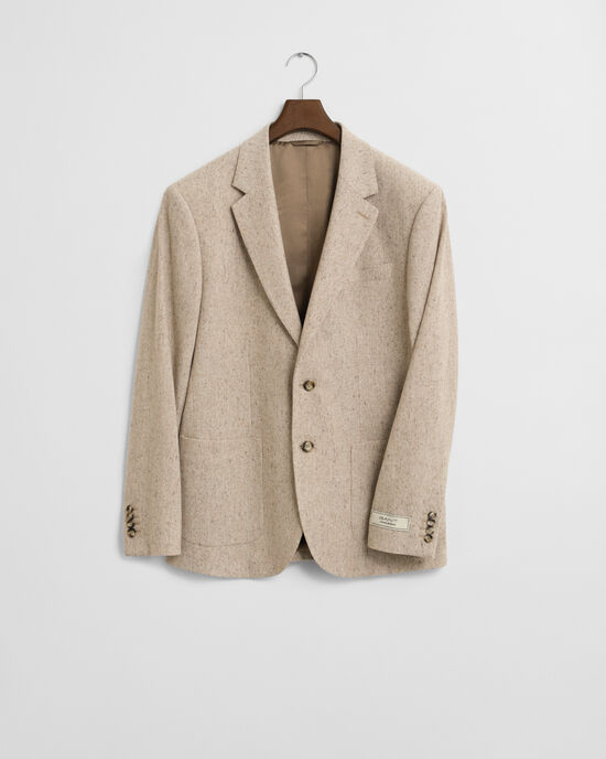 Slim fit kostymkavaj i donegalv&auml;v