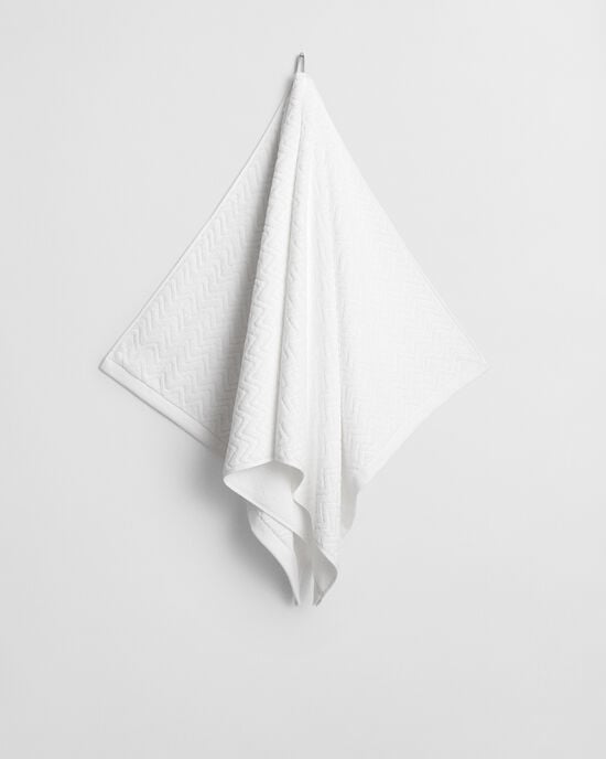 Jacquardv&auml;vd fiskbensm&ouml;nstrad handduk 70 x 140