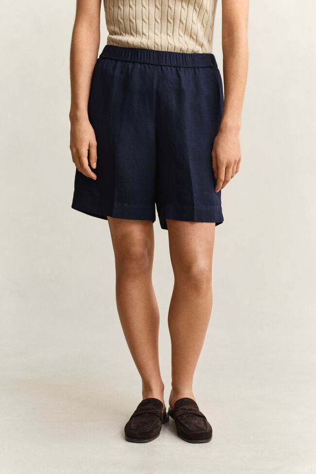 Shorts i linneblandning