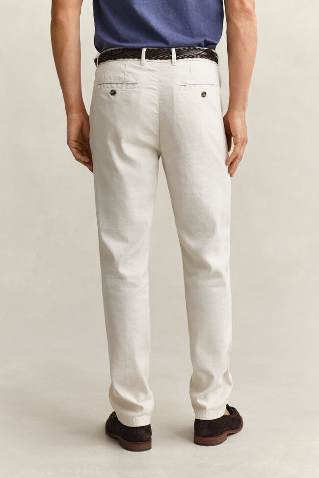Chinos i linneblandning