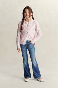 Teen Girls kabelstickad kofta