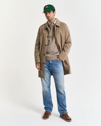 Rundhalsad tr&ouml;ja i ullblandning med neps