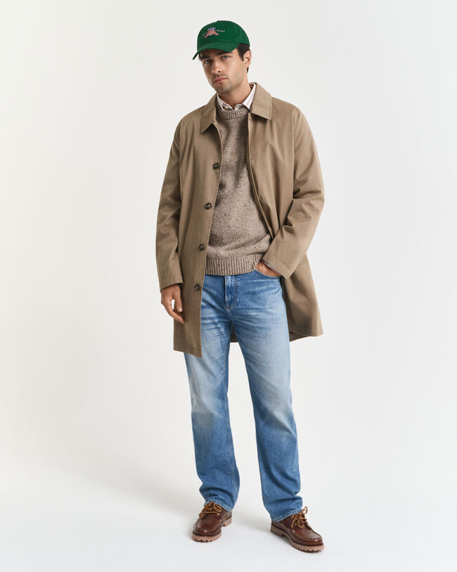 Rundhalsad tr&ouml;ja i ullblandning med neps