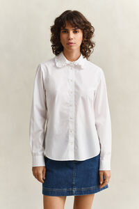 Bomullsskjorta med volang