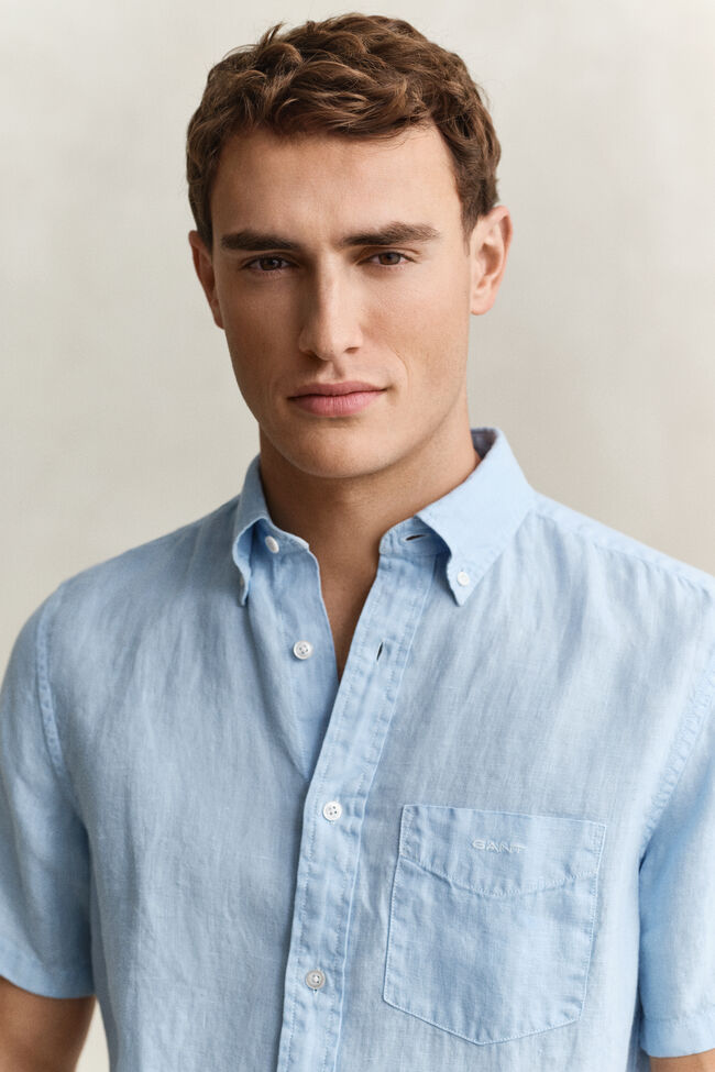 Kort&auml;rmad linneskjorta