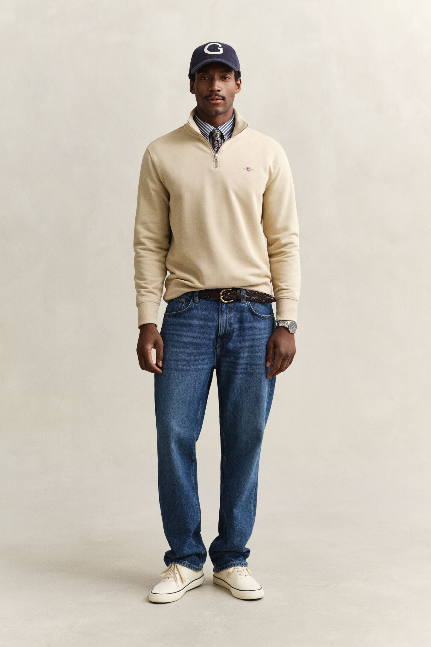 Shield sweatshirt med dragkedja vid hals&ouml;ppningen