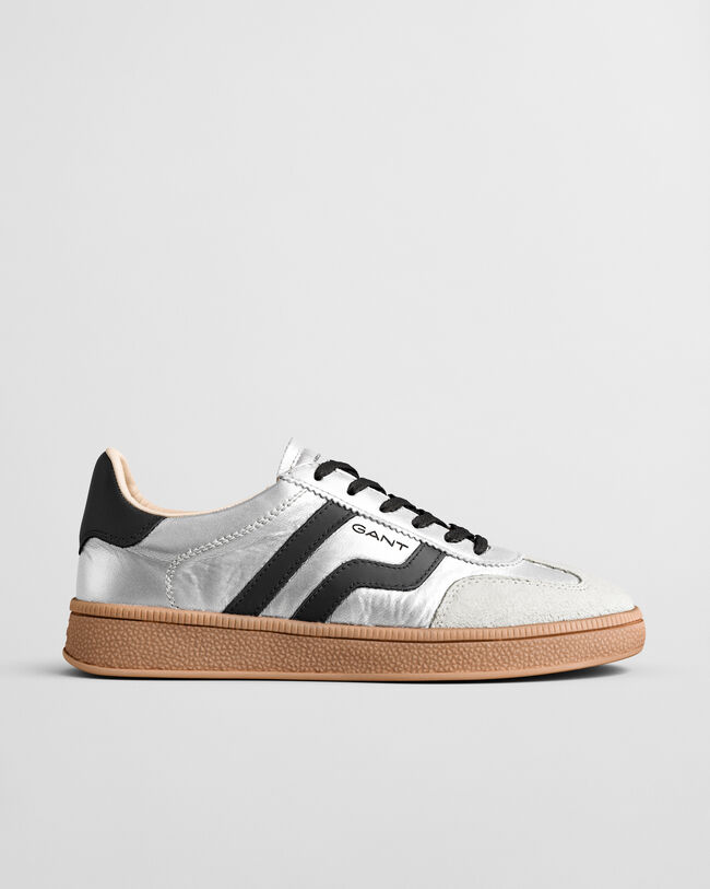 Cuzima sneakers i metallic och l&auml;der