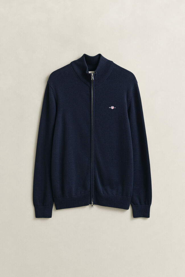 Casual Cotton kofta med dragkedja