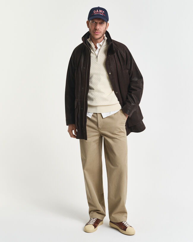 Tr&ouml;ja med half-zip och mikrostruktur