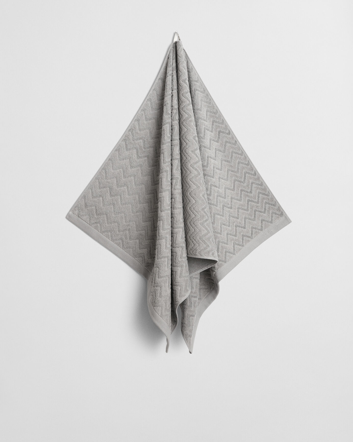 Jacquardv&auml;vd fiskbensm&ouml;nstrad handduk 70 x 140