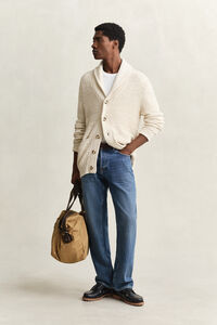 Kofta i bomullsblandning med struktur