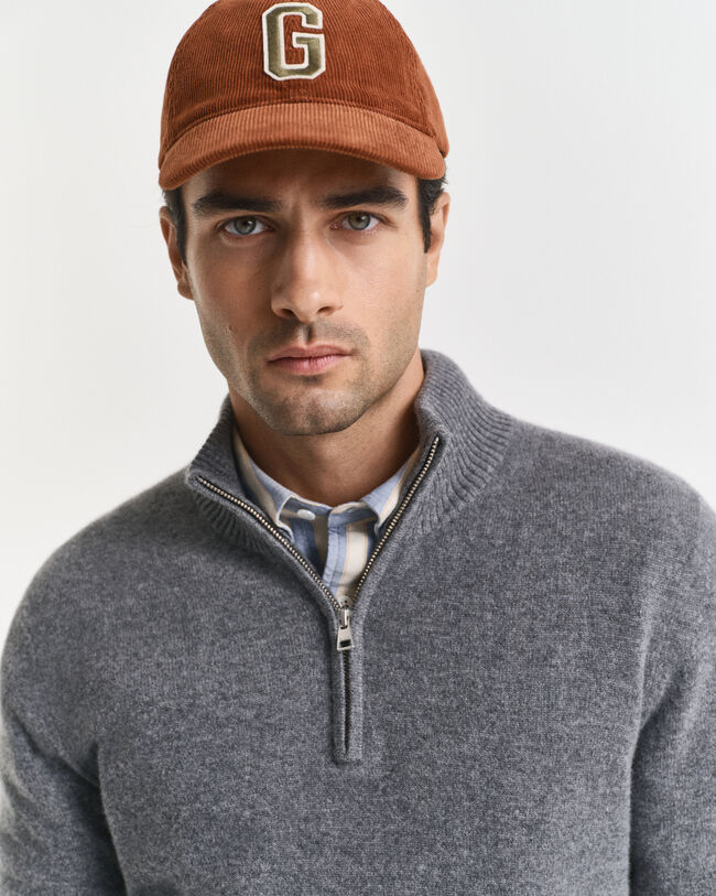 Kashmirtr&ouml;ja med half-zip