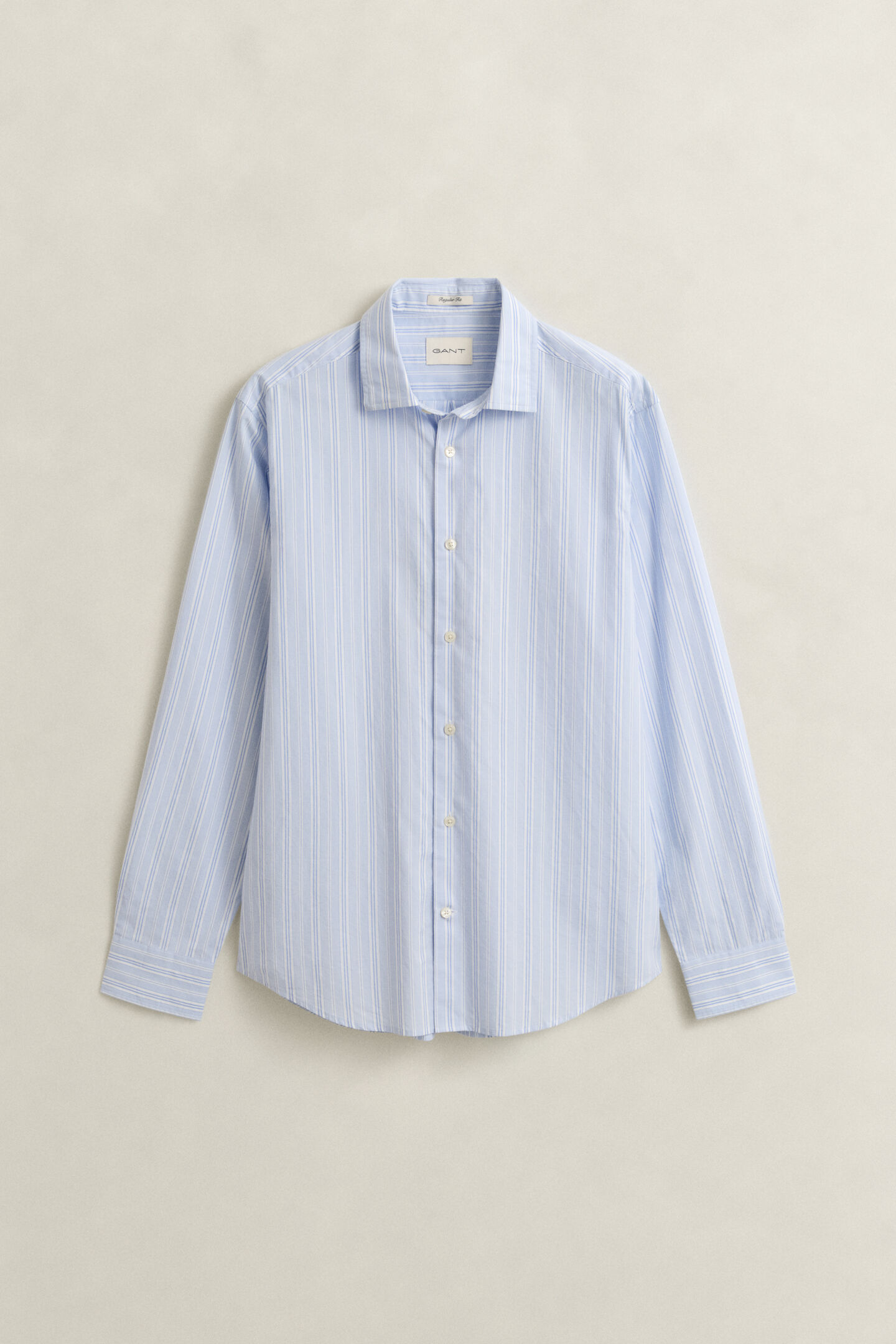 Regular fit dobbyv&auml;vd randig skjorta