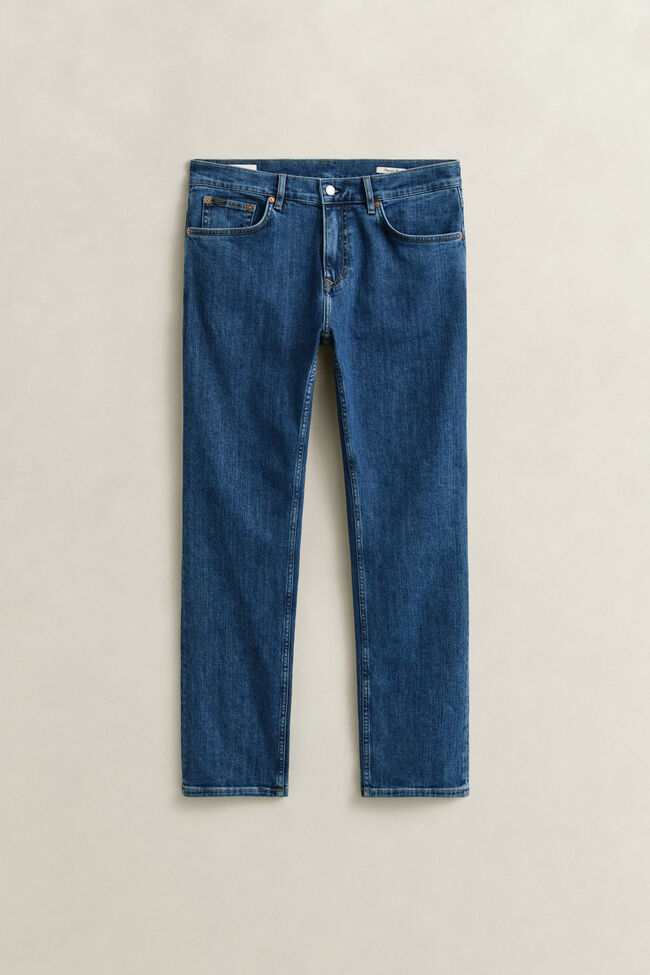 Regular fit jeans i stilren tv&auml;tt