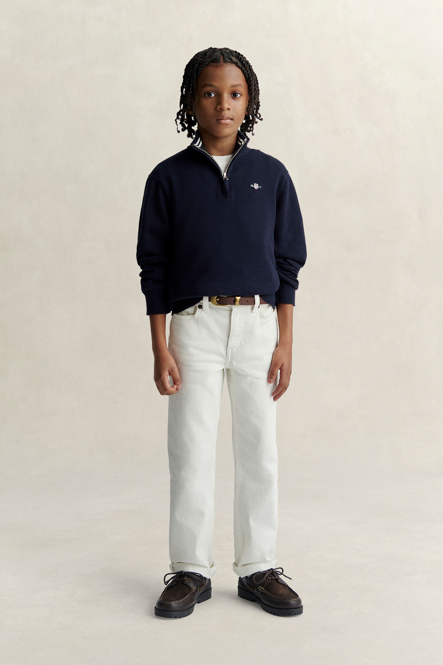 Teen Boys tr&ouml;ja med half-zip