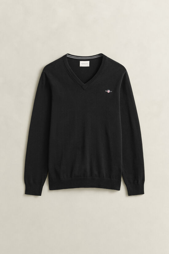 Klassisk V-ringad bomullstr&ouml;ja