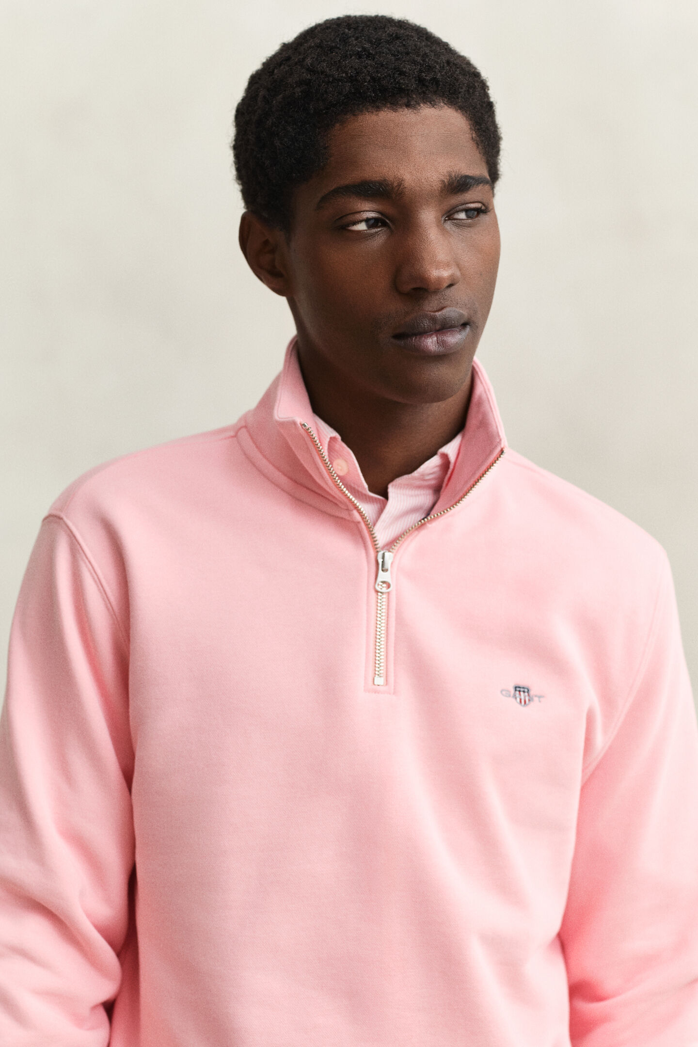 Shield sweatshirt med dragkedja vid hals&ouml;ppningen