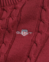 Baby kabelstickad bomullskl&auml;nning