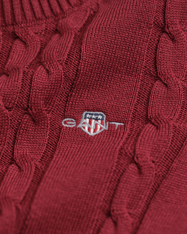 Baby kabelstickad bomullskl&auml;nning