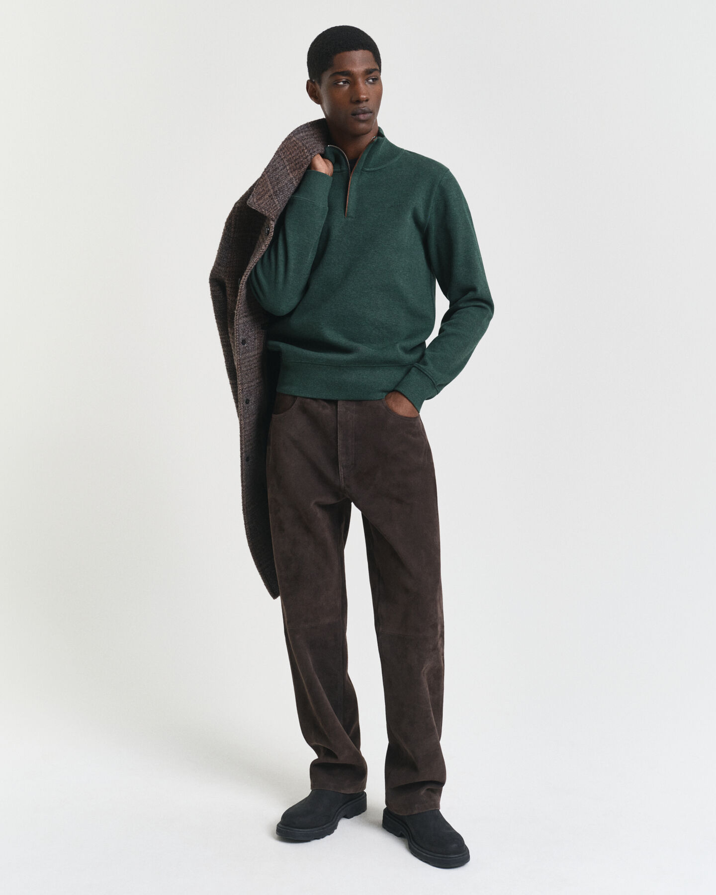 Sacker Rib sweatshirt med half-zip