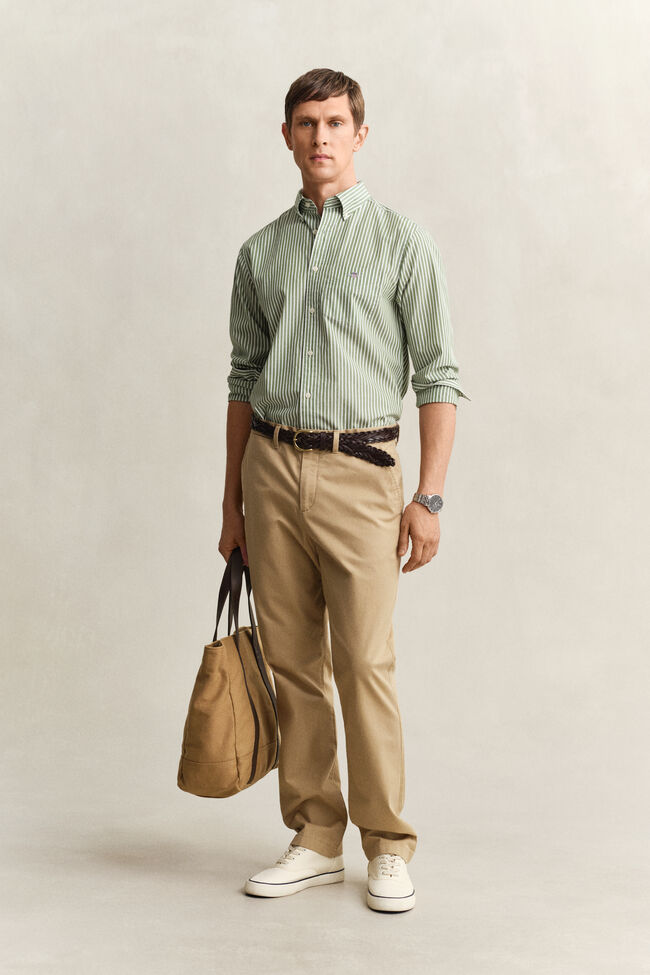 Randig klassisk poplinskjorta