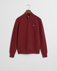 Teens tr&ouml;ja med half-zip och mikrostruktur