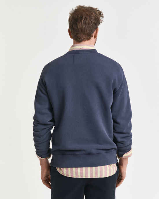 Sweatshirt med rund halsringning och collegemotiv