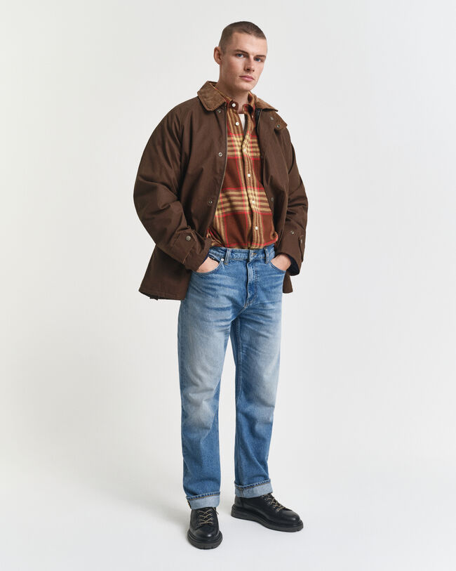 Oversized twillskjorta i flanell