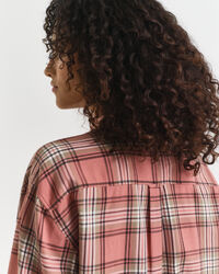 Relaxed fit rutig flanellskjorta