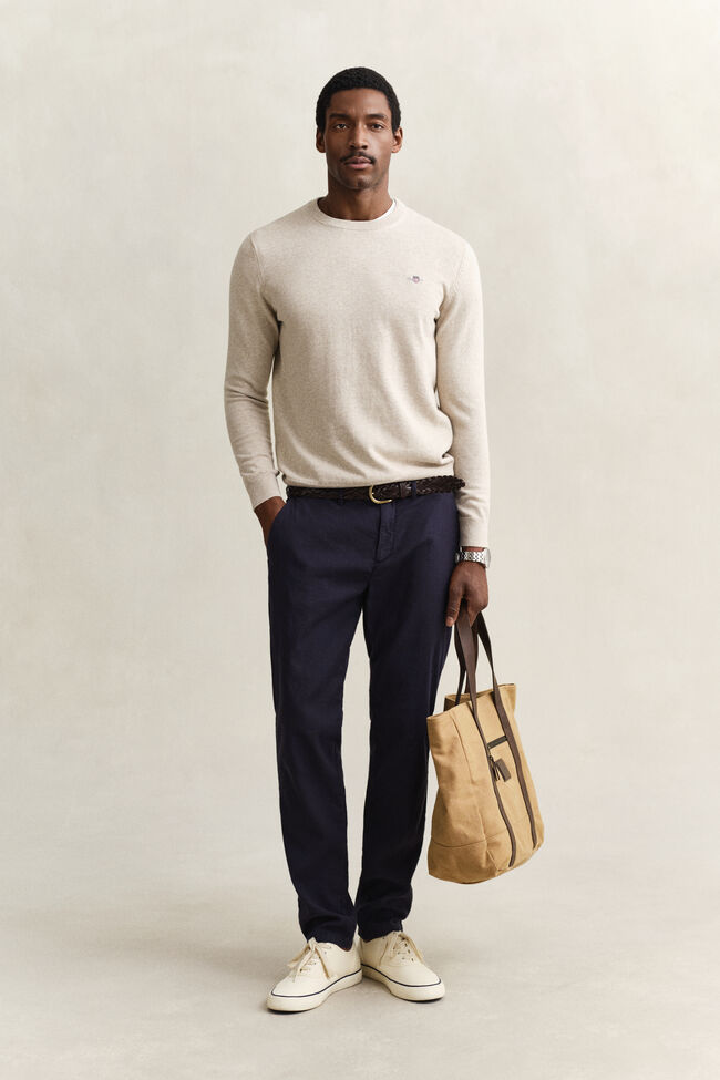 Rundhalsad tr&ouml;ja i bomull