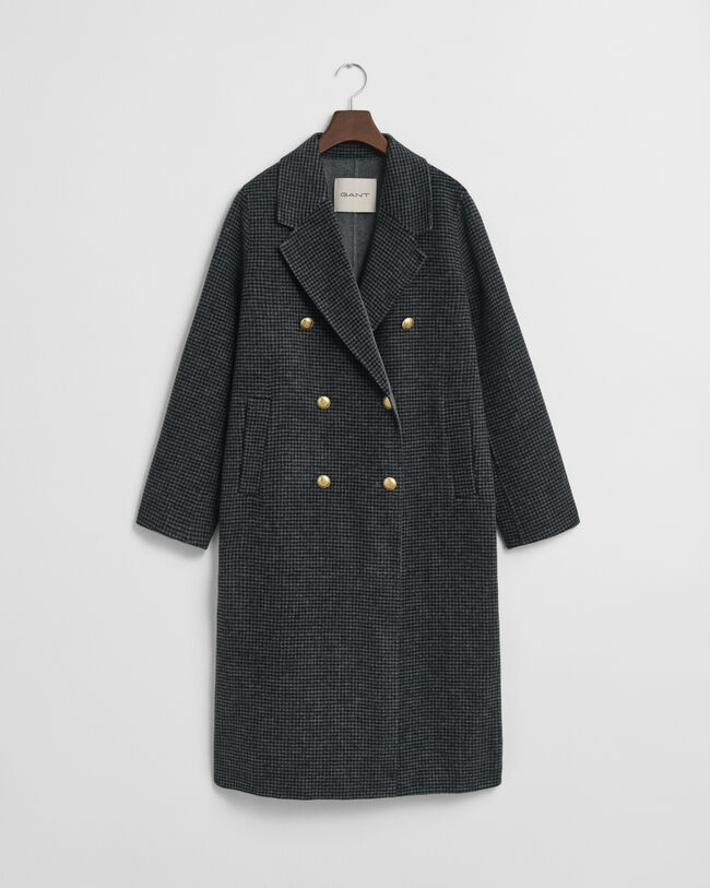 Rutig kappa med handsydda detaljer