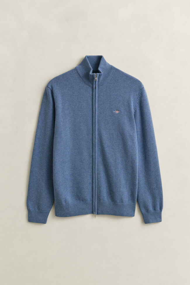 Casual Cotton kofta med dragkedja