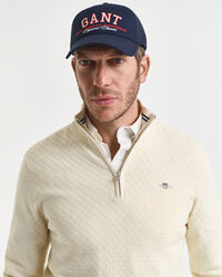 Tr&ouml;ja med half-zip och mikrostruktur