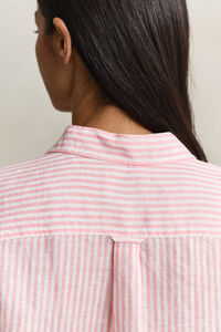 Regular fit randig linneskjorta