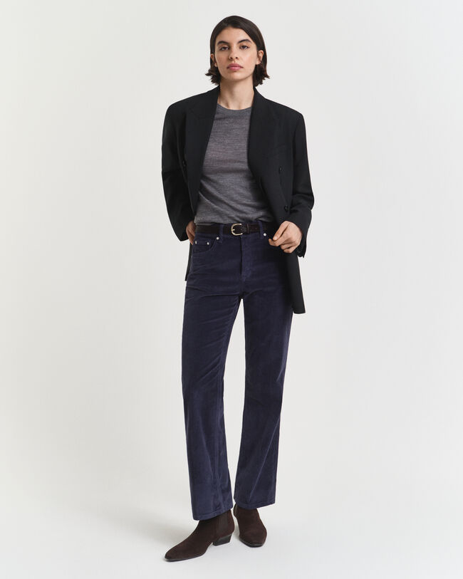 Rundhalsad tr&ouml;ja i extra fin merinoull