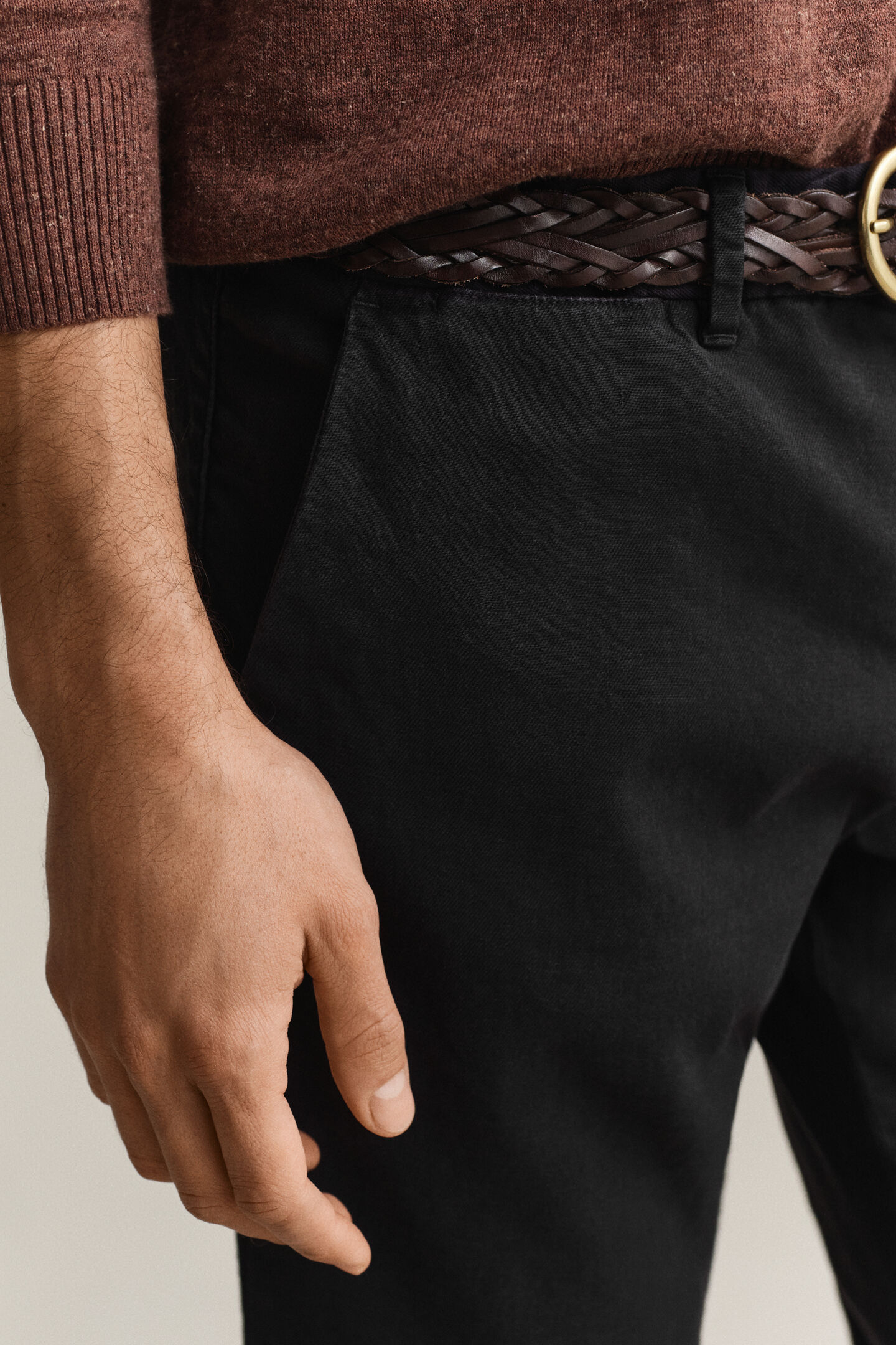 Chinos i linneblandning