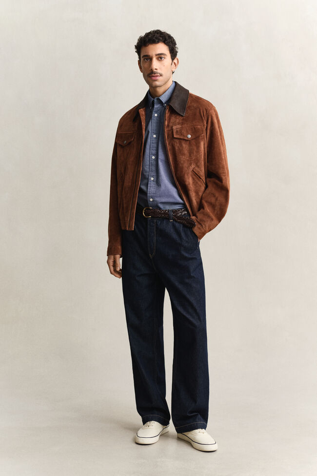 Klassisk kort&auml;rmad oxfordskjorta