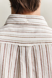 Randig skjorta i linneblandning