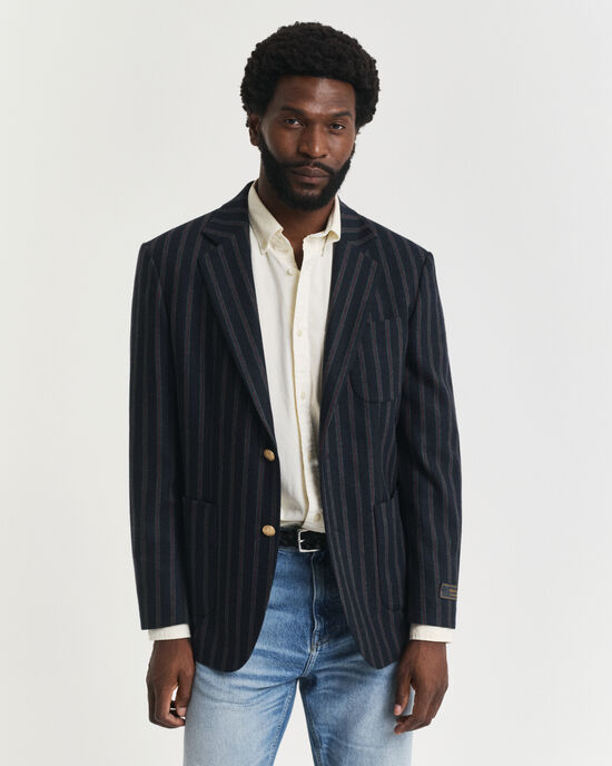 Randig club-blazer i flanell